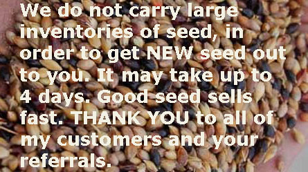 notice to purchasers of seed to give 4 days to receive NEW seed